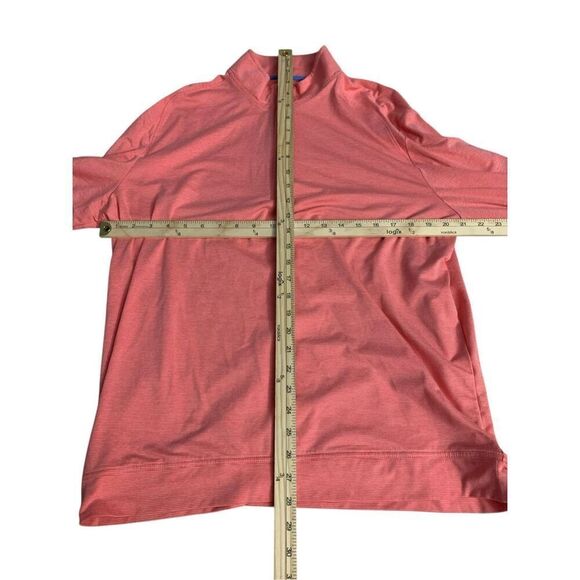 Nice Johnnie-O Sheldon Half zip performance pullover strawberry pink‎ striped by - Picture 11 of 11